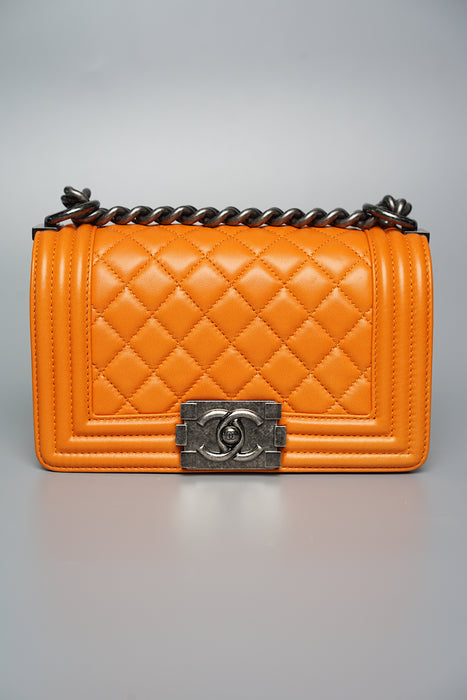 Orange chanel clearance boy bag