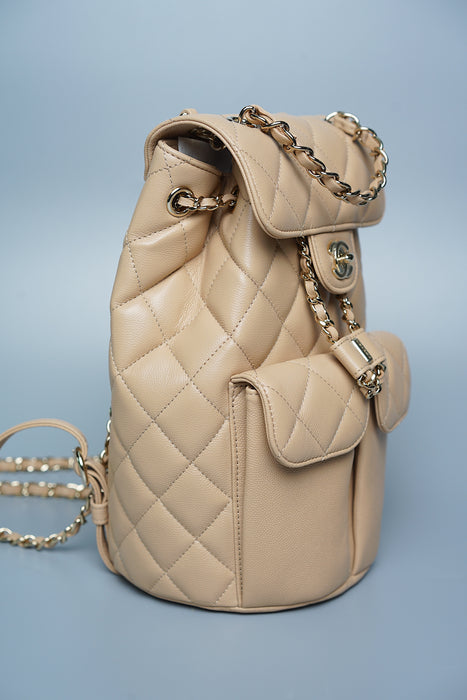 Chanel 22S Backpack in Beige Caviar (Brand New)