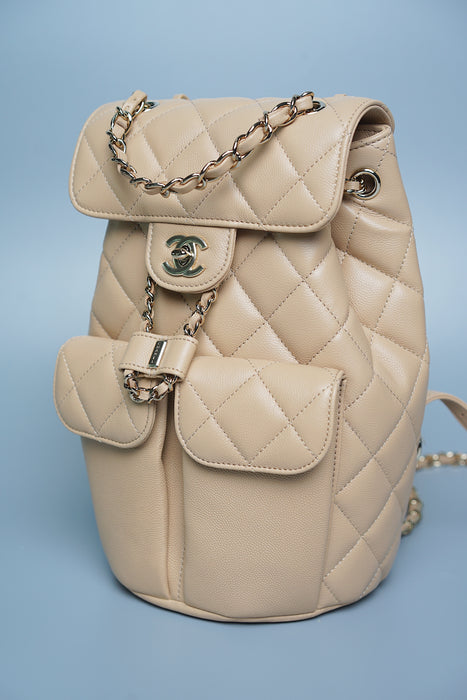 Chanel 22S Backpack in Beige Caviar (Brand New)