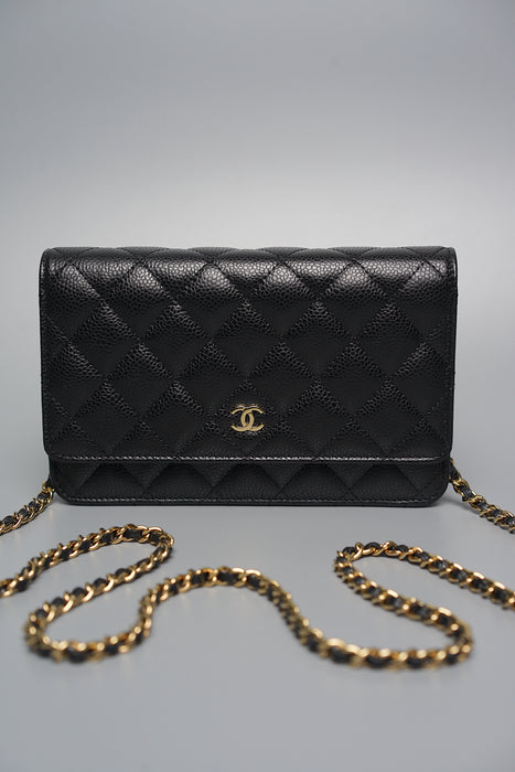 Chanel Classic Wallet On Chain in Black Caviar Ghw (Brand New)