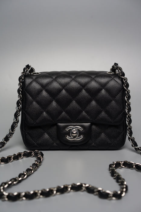 Chanel Mini Flap Bag in Black Caviar Shw (Brand New)