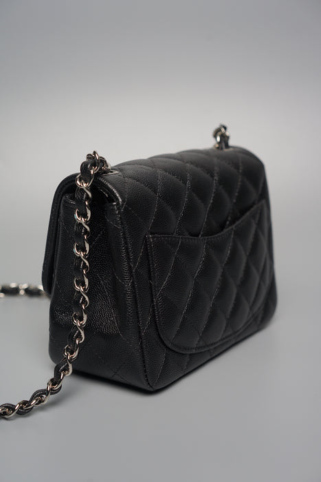 Chanel Mini Flap Bag in Black Caviar Shw (Brand New)