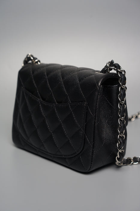 Chanel Mini Flap Bag in Black Caviar Shw (Brand New)