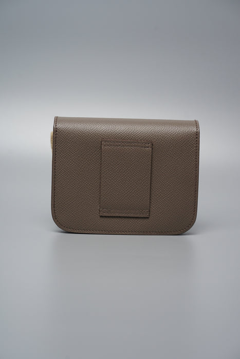 Hermes Gris Etain Constance Slim Wallet (Brand New)