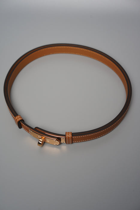 Kelly leather belt Hermès Gold size M International in Leather - 33383359