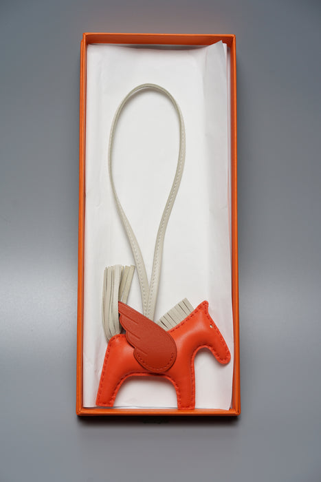 Hermes Pegase Charm in Poppy (Brand New)