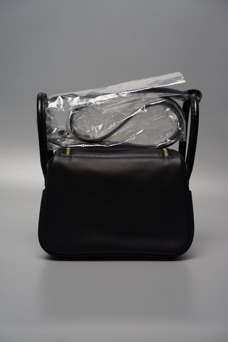 Hermes Mini Lindy Touch in Noir Ghw (Brand New)