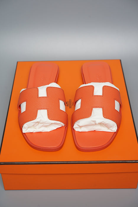 Hermes Oran Sandals in Feu Size 36.5 (Brand New)