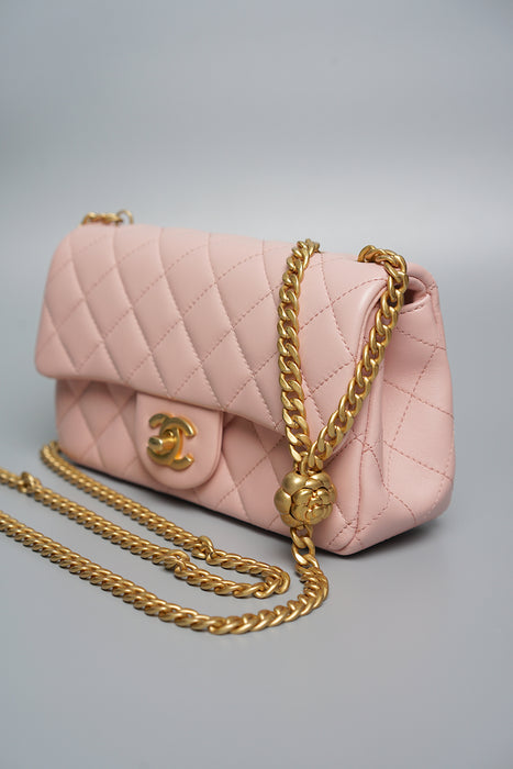 Chanel 23S Flap Bag with Camellia Crush (Brand New)